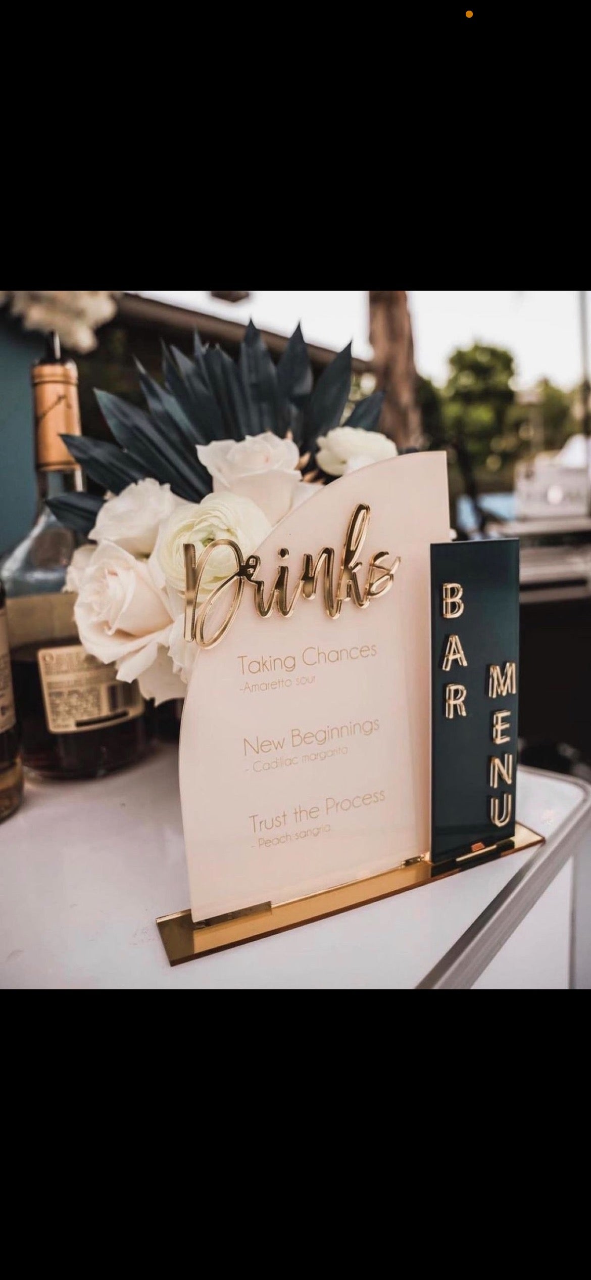 Arched Bar Menu