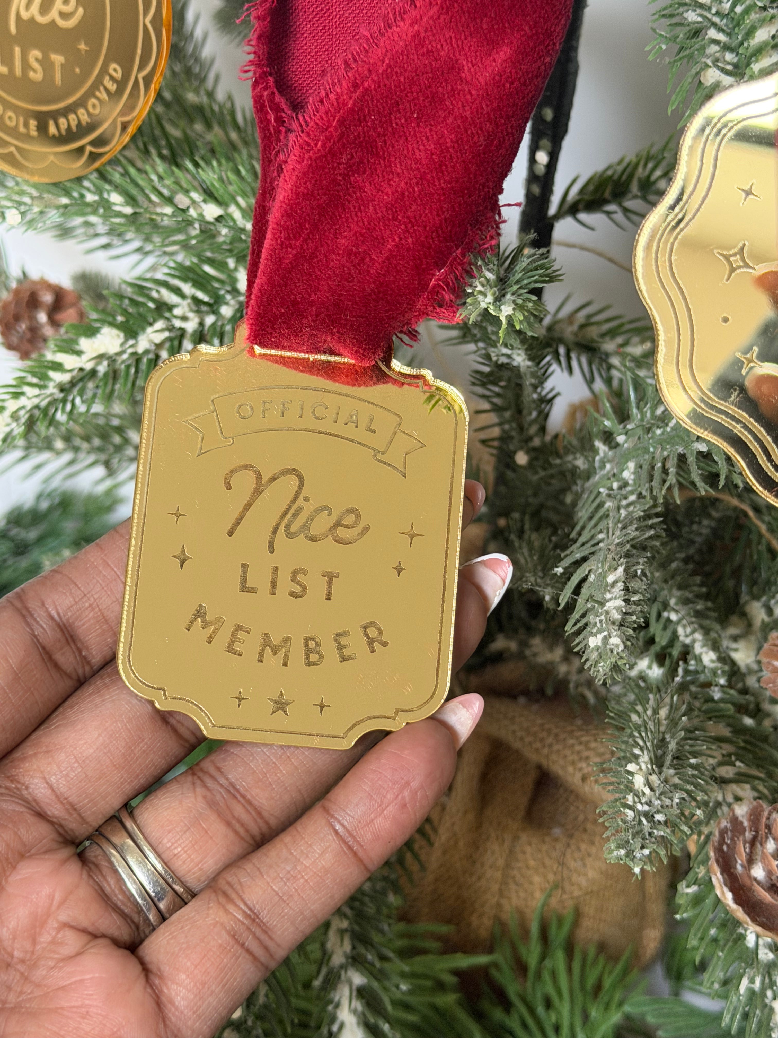Officially on the Nice List Christmas Ornament