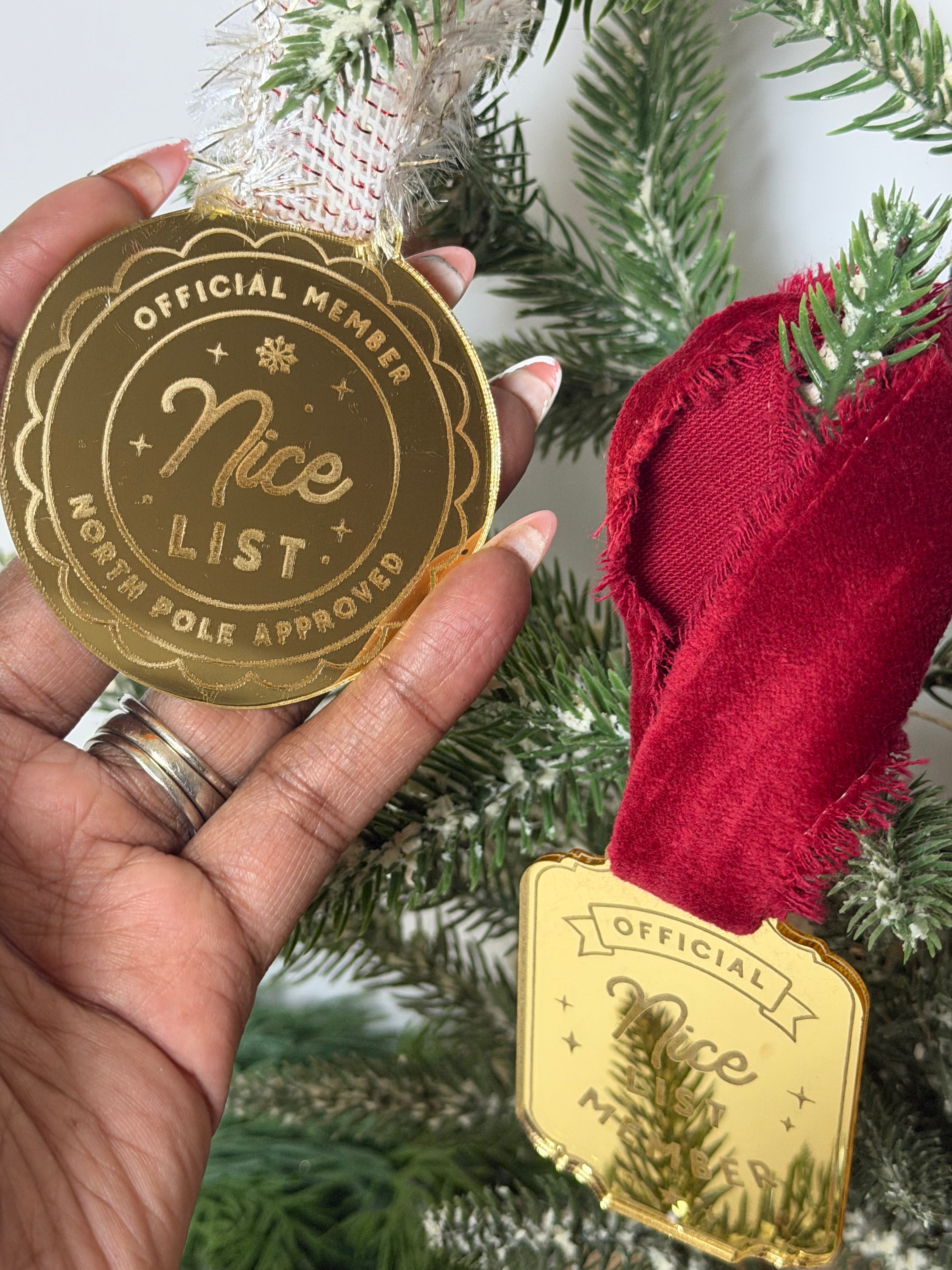 Officially on the Nice List Christmas Ornament