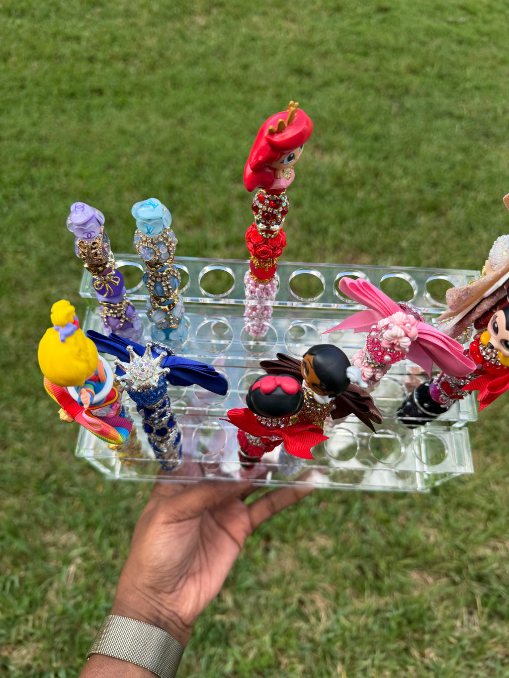 Deluxe Acrylic Rhinestone Pen Holder