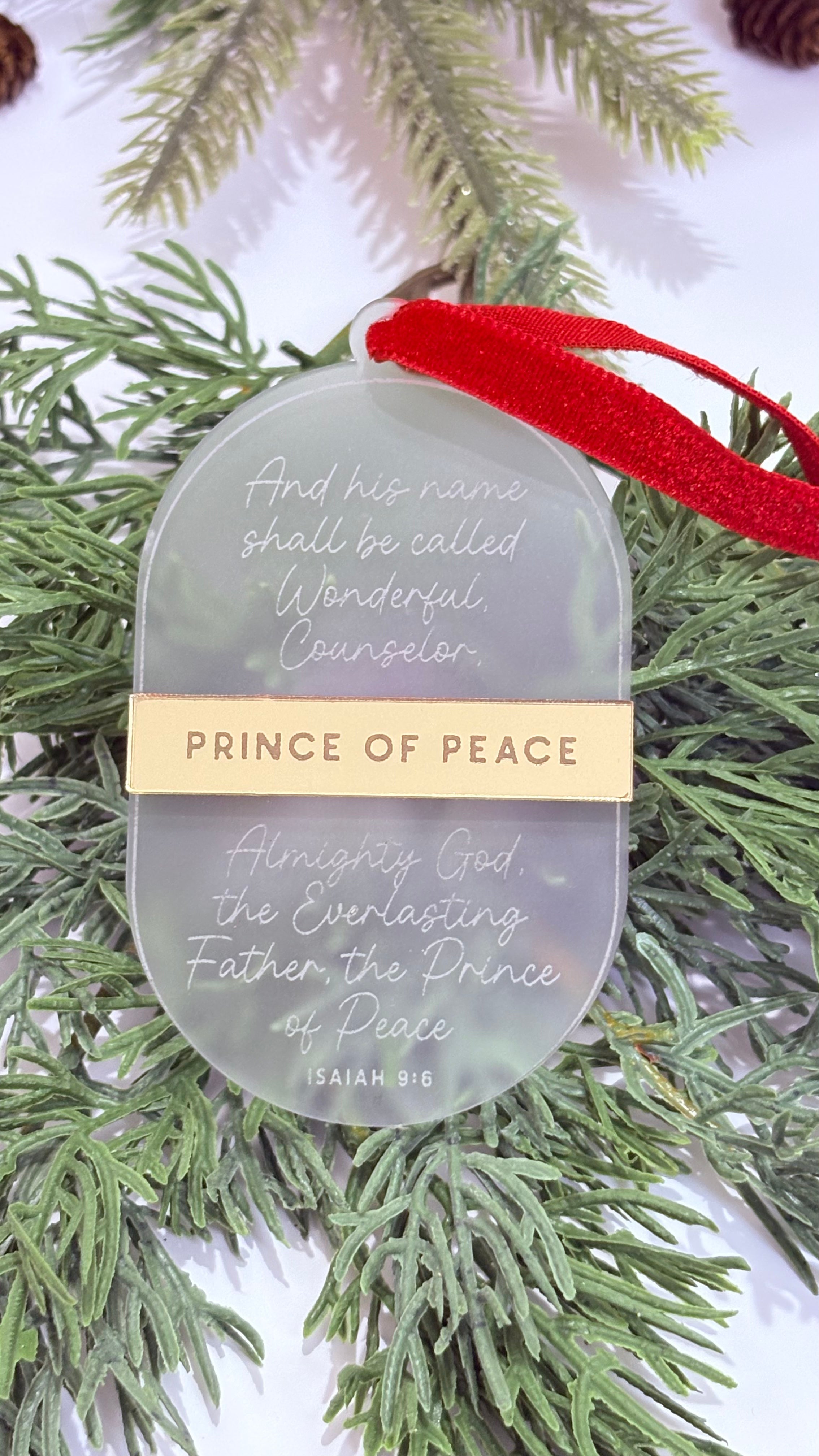 Prince of Peace Scripture Ornament