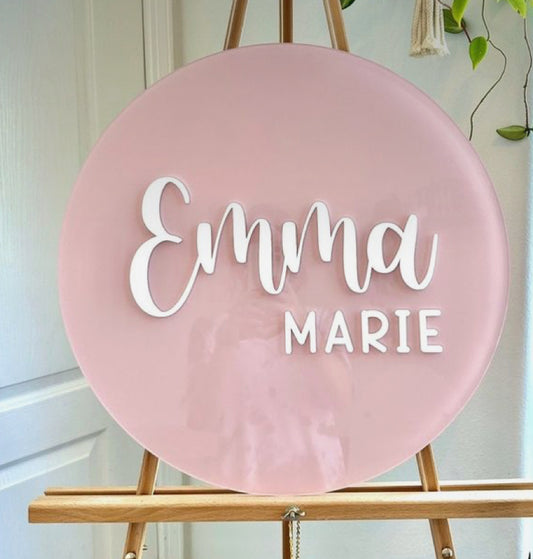 18" ROUND ACRYLIC SIGN