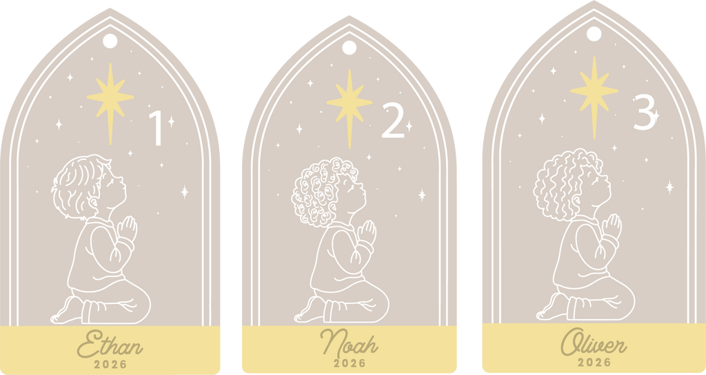 Personalized Praying Child Christmas Ornament