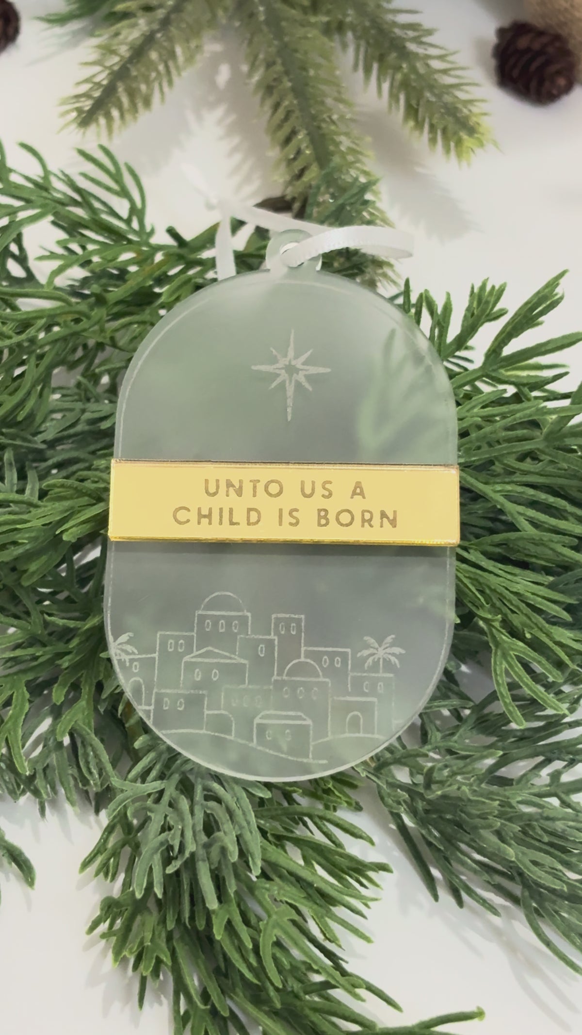 Unto Us a Child Is Born Ornament