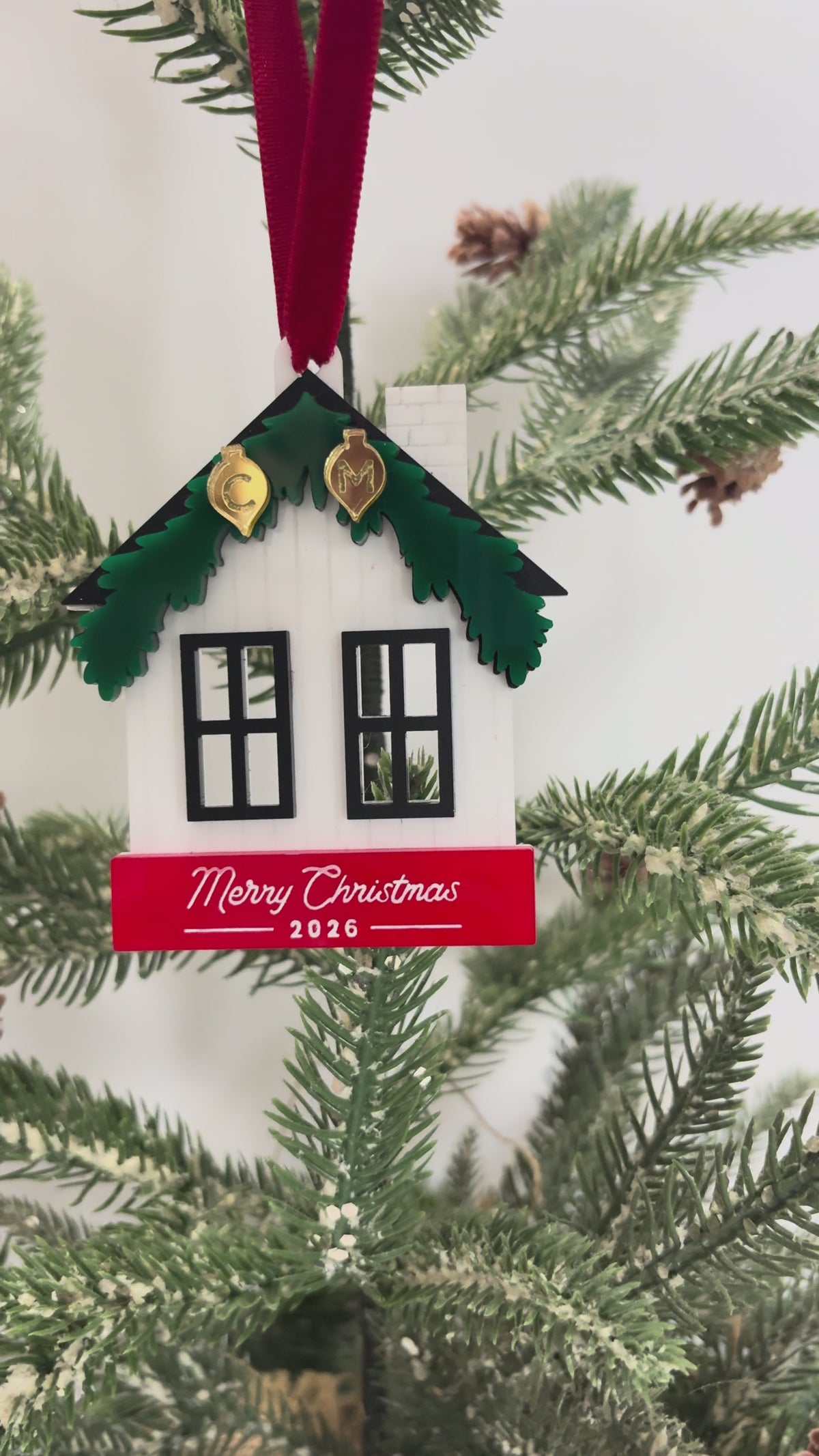 Personalized Christmas House Ornament